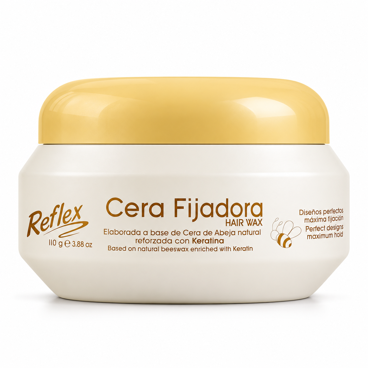 Cera fijadora Reflex hair wax con cera de abeja y keratina 110g
