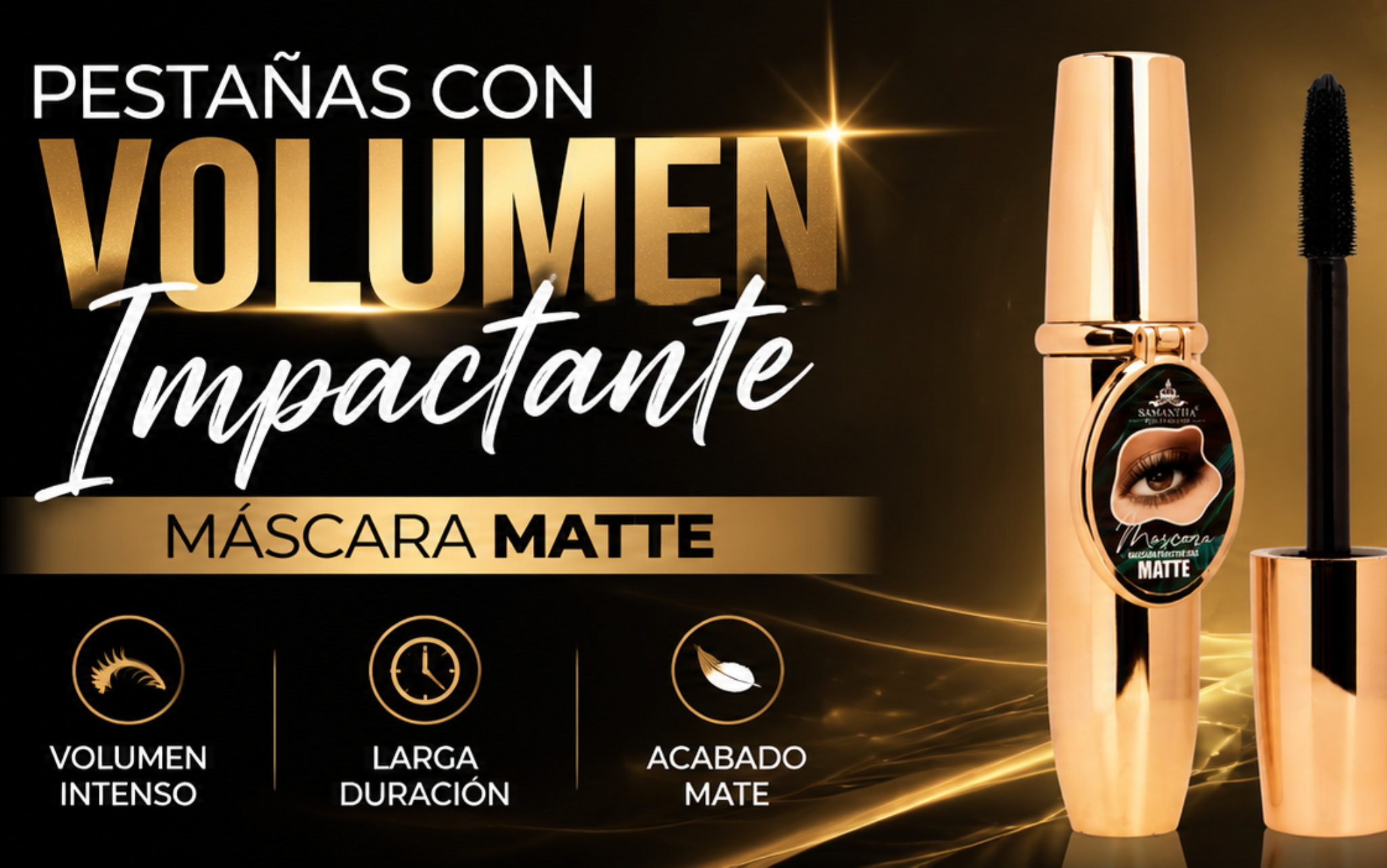 Rímel para pestañas - volumen impactante máscara matte