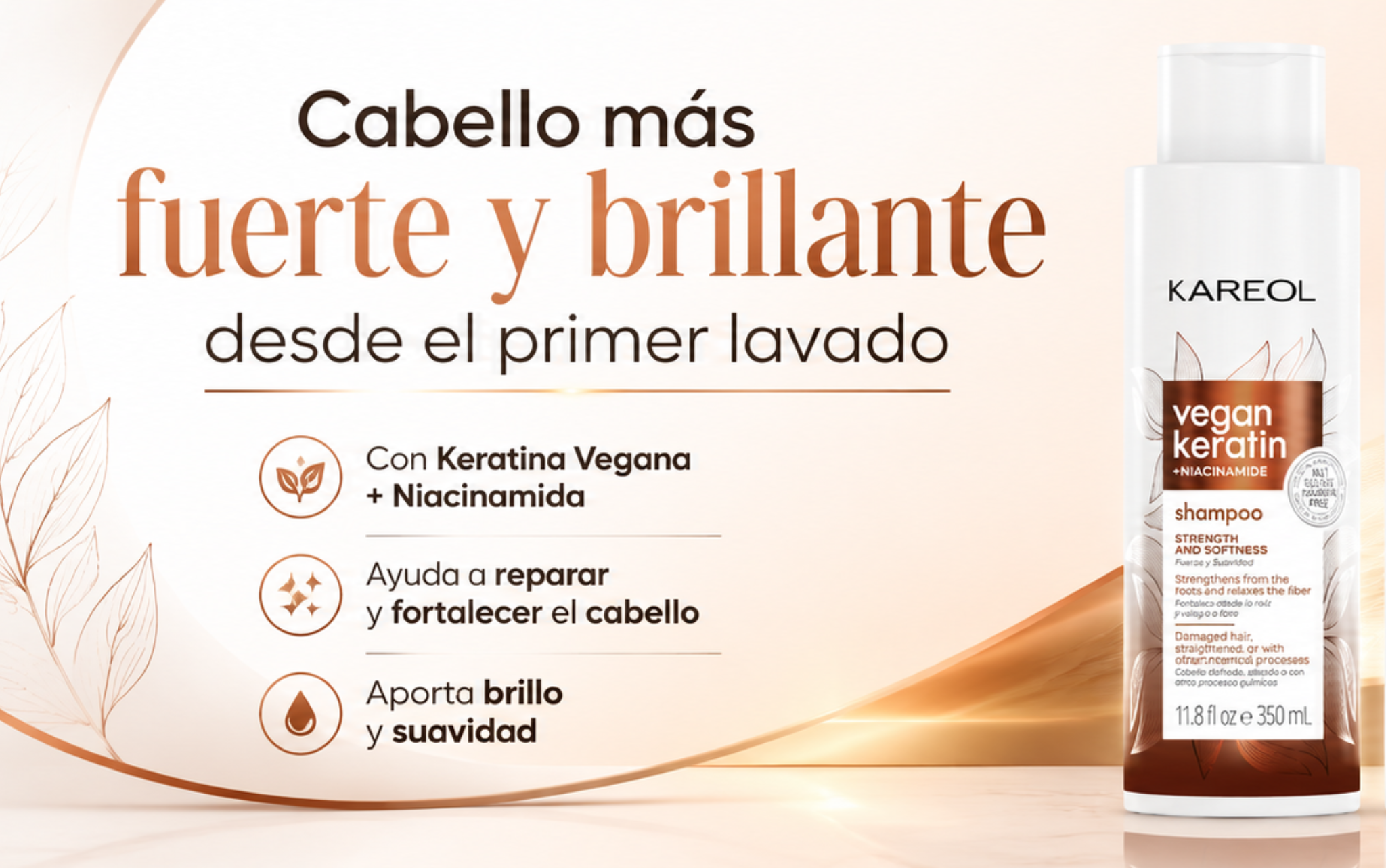Shampoo y acondicionador para cabello fuerte y brillante